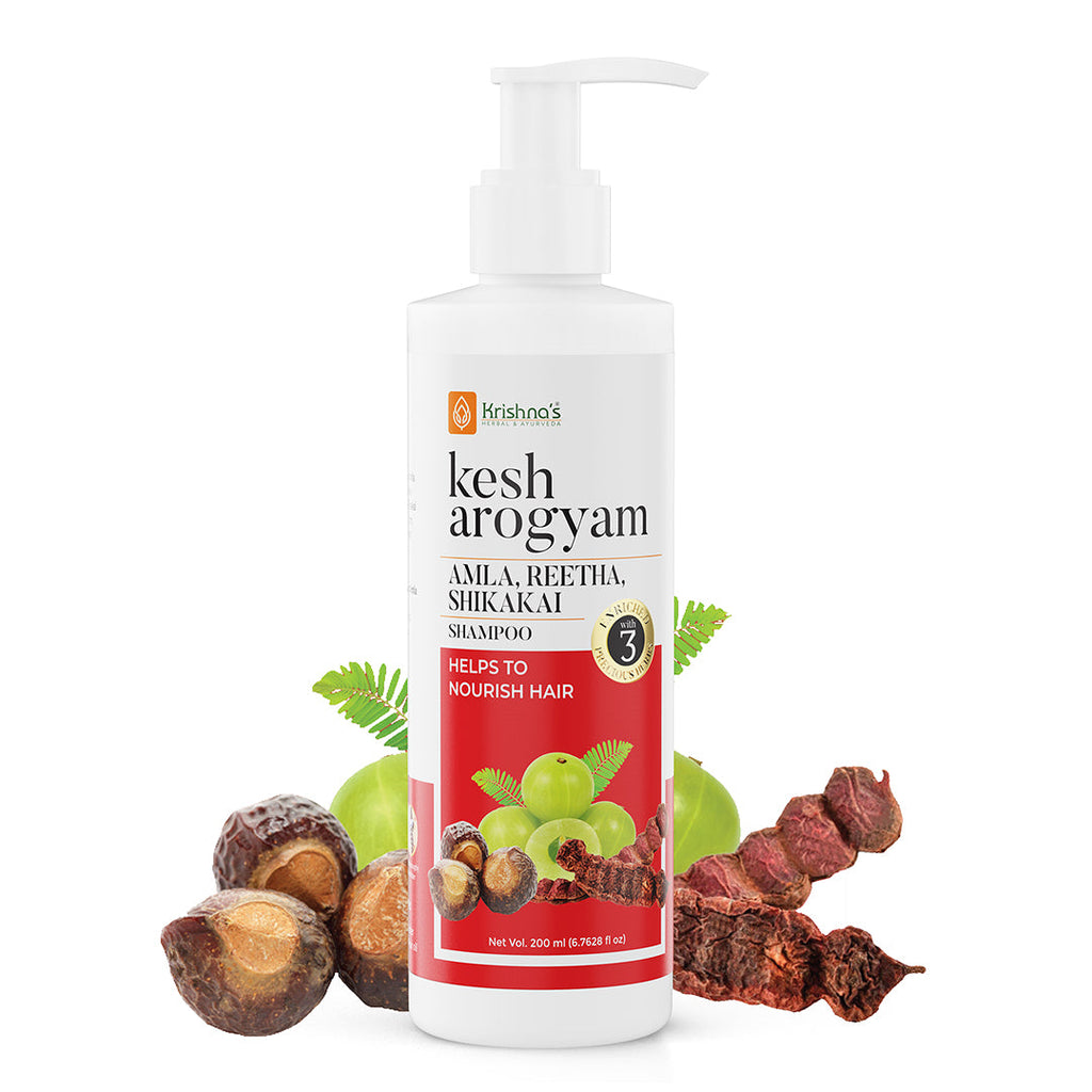 Kesharogyam Reetha Shikakai Amla Shampoo